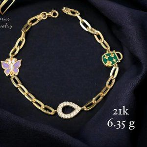Solid 21 k gold bracelet new